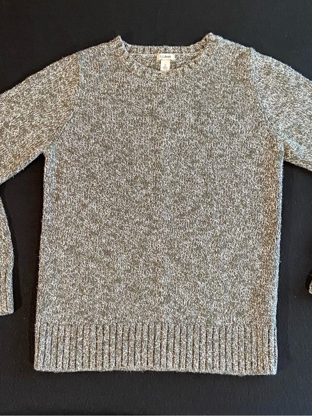L.L. Bean Women's Marled Gray Crewneck Sweater